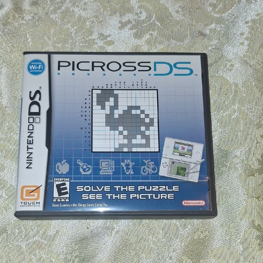 Nintendo Picross DS Game - Blue and White